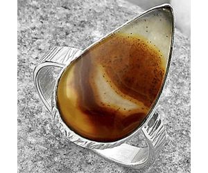 Natural Tube Agate - Turkish Ring size-7 SDR165082 R-1191, 11x20 mm
