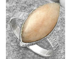 Natural Pink Scolecite Ring size-9 SDR165091 R-1191, 10x20 mm