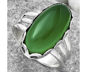 Natural Green Onyx Ring size-8 SDR165101 R-1428, 10x20 mm