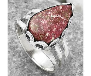 Natural Pink Thulite - Norway Ring size-7 SDR165114 R-1428, 10x16 mm