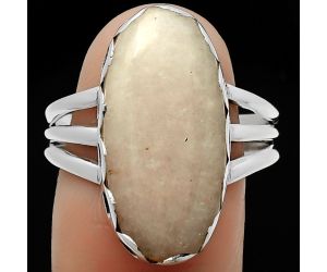 Natural Pink Scolecite Ring size-9 SDR165115 R-1428, 11x21 mm