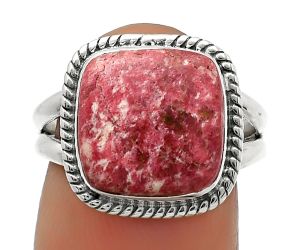 Natural Pink Thulite - Norway Ring size-7 SDR165129 R-1010, 12x12 mm