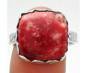 Natural Pink Thulite - Norway Ring size-9 SDR165211 R-1428, 15x15 mm