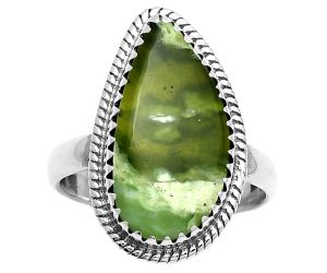 Natural Chrome Chalcedony Ring size-8 SDR165381 R-1474, 10x20 mm