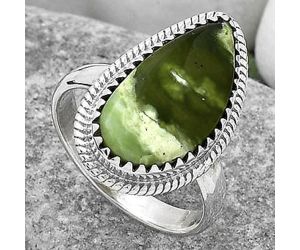 Natural Chrome Chalcedony Ring size-8 SDR165381 R-1474, 10x20 mm