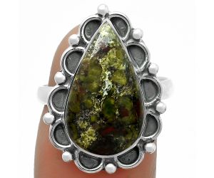 Dragon Blood Stone - South Africa Ring size-7.5 SDR165568 R-1092, 10x18 mm