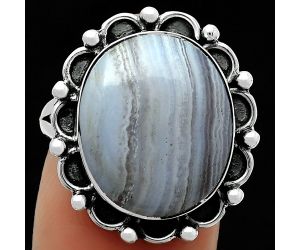 Blue Lace Agate - South Africa Ring size-8.5 SDR165590 R-1092, 14x16 mm