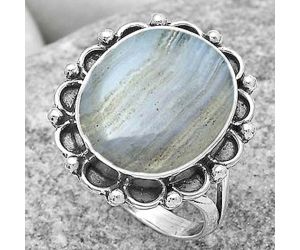 Blue Lace Agate - South Africa Ring size-8.5 SDR165590 R-1092, 14x16 mm