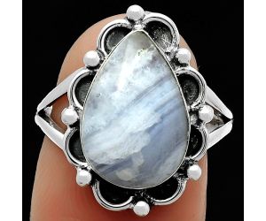 Blue Lace Agate - South Africa Ring size-7.5 SDR165591 R-1092, 10x14 mm