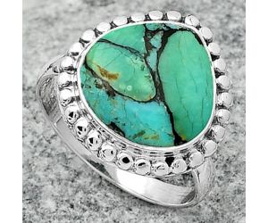 Natural Lucky Charm Tibetan Turquoise Ring size-8 SDR165642 R-1071, 13x13 mm