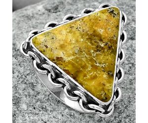 Natural Serpentine Ring size-7.5 SDR165645 R-1093, 17x18 mm