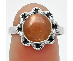 Natural Sunstone - Namibia Ring size-7.5 SDR165656 R-1093, 9x9 mm