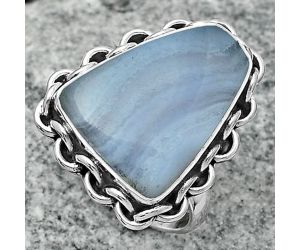 Blue Lace Agate - South Africa Ring size-7.5 SDR165677 R-1093, 13x18 mm