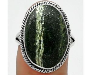 Natural Chrysotile Ring size-8.5 SDR165689 R-1010, 14x20 mm