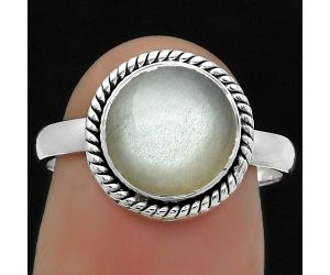 Natural Srilankan Moonstone Ring size-7.5 SDR165714 R-1009, 9x9 mm