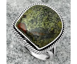 Dragon Blood Stone - South Africa Ring size-7.5 SDR165741 R-1010, 15x15 mm