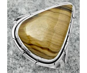 Natural Schalenblende Polen Ring size-8.5 SDR165756 R-1012, 14x19 mm