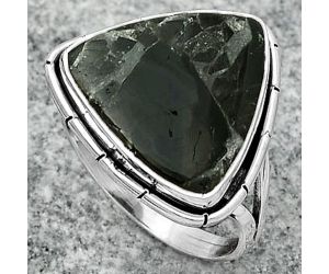 Natural Obsidian And Zinc Ring size-8.5 SDR165775 R-1012, 15x15 mm