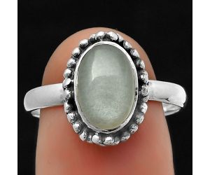 Natural Srilankan Moonstone Ring size-8.5 SDR166292 R-1096, 7x10 mm