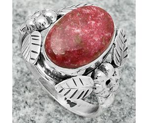 Southwest Design - Pink Thulite Ring size-8 SDR166455 R-1352, 9x13 mm