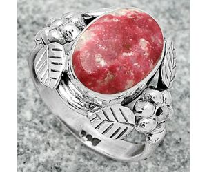 Southwest Design - Pink Thulite Ring size-8 SDR166460 R-1352, 9x13 mm