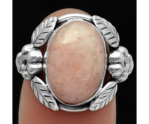 Southwest Design - Pink Scolecite Ring size-8 SDR166497 R-1352, 10x14 mm