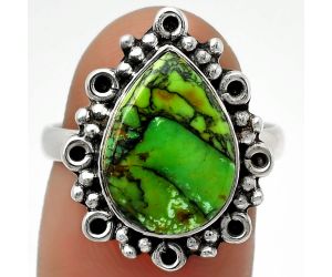 Natural Green Matrix Turquoise Ring size-7.5 SDR166595 R-1100, 10x14 mm