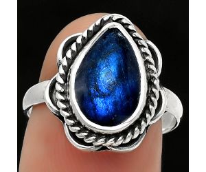 Blue Fire Labradorite - Madagascar Ring size-7.5 SDR166669 R-1101, 8x12 mm