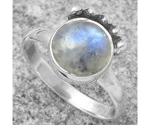 Natural Rainbow Moonstone - India Ring size-7 SDR166776 R-1222, 9x9 mm