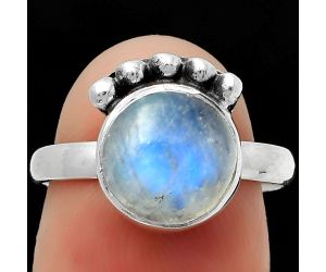 Natural Rainbow Moonstone - India Ring size-7 SDR166787 R-1222, 9x9 mm