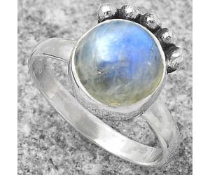 Natural Rainbow Moonstone - India Ring size-7 SDR166787 R-1222, 9x9 mm