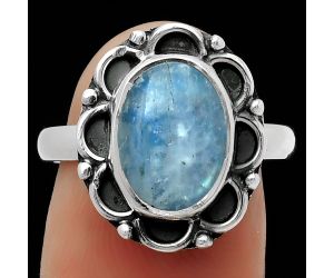 Natural Rainbow Moonstone - India Ring size-8 SDR166846 R-1092, 8x12 mm