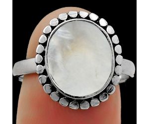 Natural Mother Of Pearl Ring size-8 SDR167184 R-1071, 10x12 mm