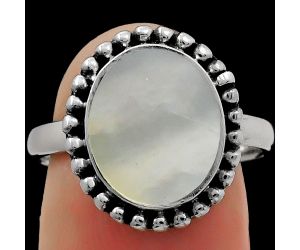 Natural Mother Of Pearl Ring size-8 SDR167185 R-1071, 10x12 mm