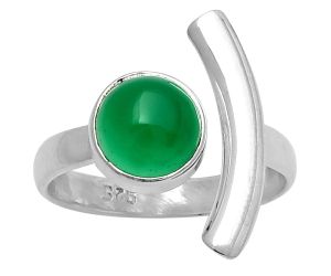 Natural Green Onyx Ring size-7.5 SDR167210 R-1457, 8x8 mm