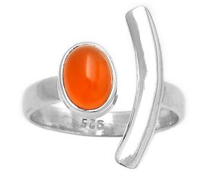 Natural Carnelian Ring size-7.5 SDR167229 R-1457, 6x8 mm