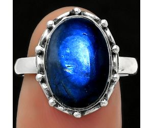 Blue Fire Labradorite - Madagascar Ring size-7.5 SDR167272 R-1198, 10x14 mm