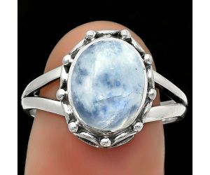 Natural Rainbow Moonstone - India Ring size-8.5 SDR167334 R-1198, 9x11 mm