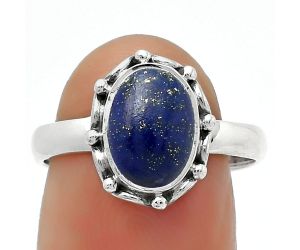 Natural Lapis - Afghanistan Ring size-8 SDR167469 R-1198, 7x10 mm