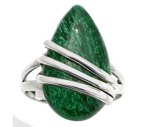 Natural Green Aventurine Ring size-7.5 SDR167546 R-1444, 12x21 mm