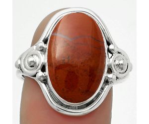 Natural Red Moss Agate Ring size-8 SDR167580 R-1315, 11x17 mm
