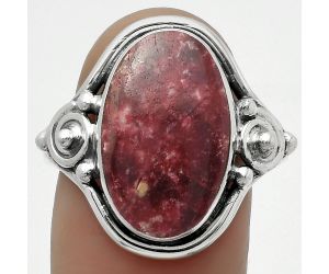 Natural Pink Thulite - Norway Ring size-7.5 SDR167594 R-1315, 11x17 mm