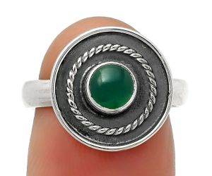 Natural Green Onyx Ring size-8.5 SDR167681 R-1439, 5x5 mm