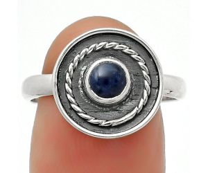 Natural Sodalite Ring size-8.5 SDR167692 R-1439, 5x5 mm