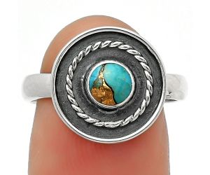 Copper Blue Turquoise - Arizona Ring size-8 SDR167697 R-1439, 5x5 mm