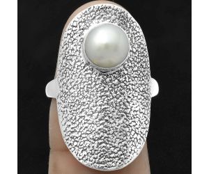 Natural Fresh Water Pearl Ring size-7.5 SDR167786 R-1550, 7x7 mm