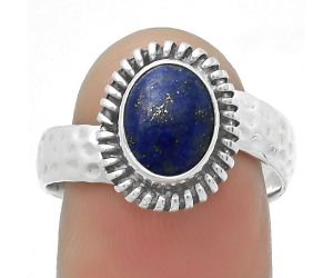 Natural Lapis - Afghanistan Ring size-8.5 SDR167866 R-1279, 7x9 mm