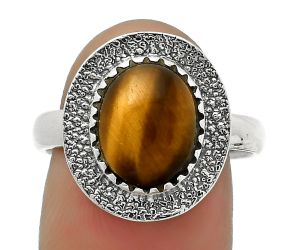 Natural Tiger Eye - Africa Ring size-8.5 SDR167928 R-1649, 9x11 mm