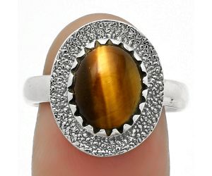 Natural Tiger Eye - Africa Ring size-8.5 SDR167933 R-1649, 9x11 mm
