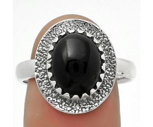 Natural Black Onyx - Brazil Ring size-7.5 SDR167941 R-1649, 9x11 mm